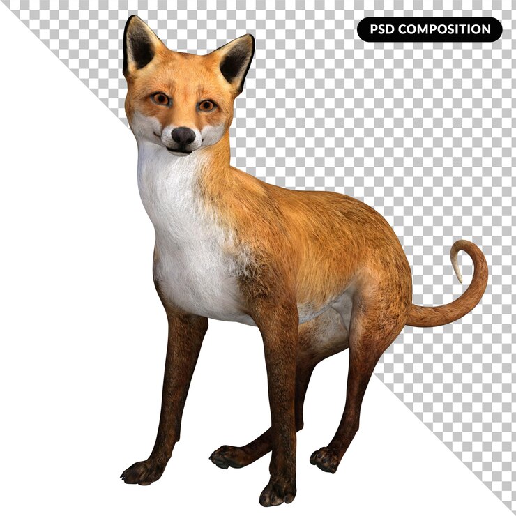 PSD personagem animal raposa