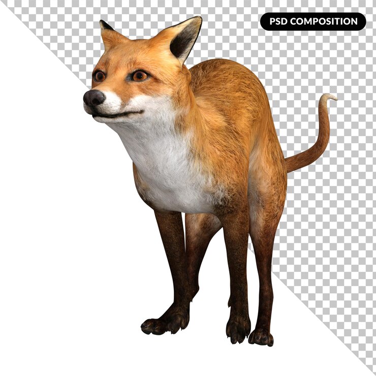 PSD personagem animal raposa