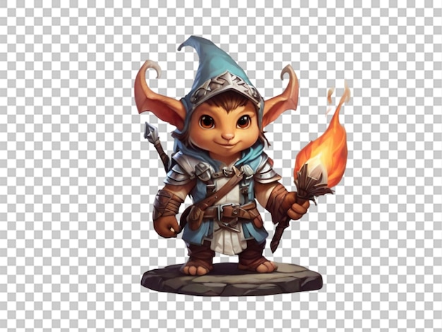 PSD personagem bonito para illumine do jogo dungeons dragon em fundos transparentes