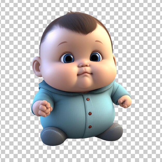 Personagem de bebê gordinho em 3d