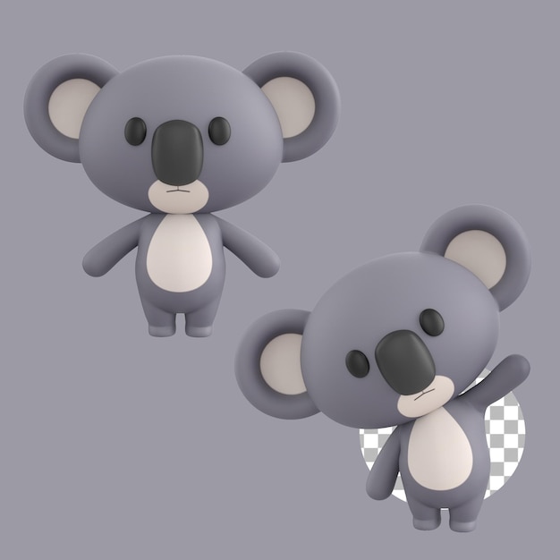 Personagem de brinquedo coala fofo adequado para o conceito de presente