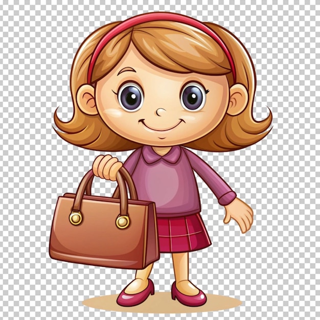 Personagem de desenho animado 3D com saco de compras
