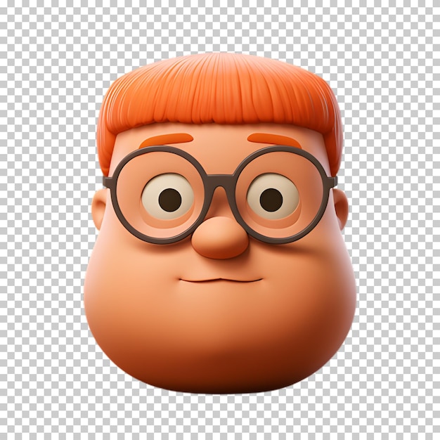 PSD personagem de desenho animado 3d isolado em fundo transparente