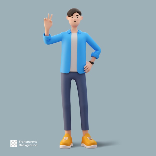 Personagem de desenho animado 3D masculino