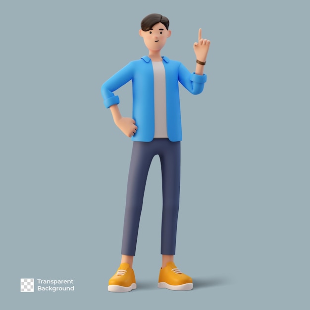 Personagem de desenho animado 3d masculino