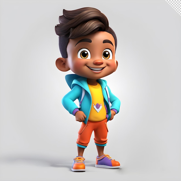 PSD personagem de desenho animado 3d