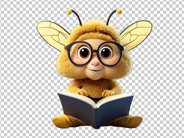 Personagem de desenho animado de uma abelha bonita