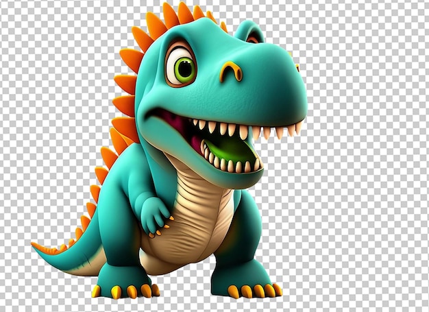 PSD personagem de desenho animado dinossauro