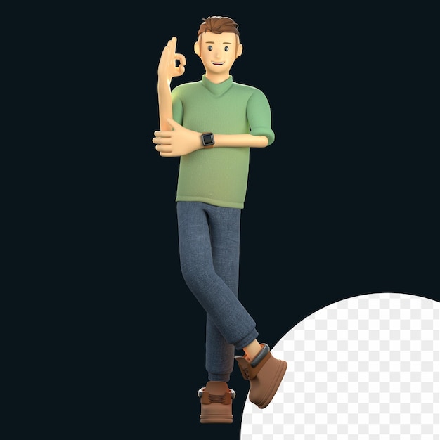 Personagem de ilustrações 3d de empreendedores