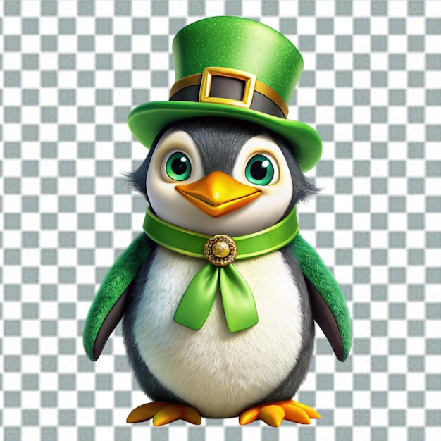 Personagem de pinguim isolado em fundo transparente