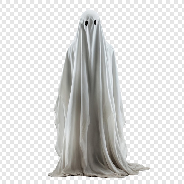 PSD personagem fantasma para o halloween isolado em fundo transparente