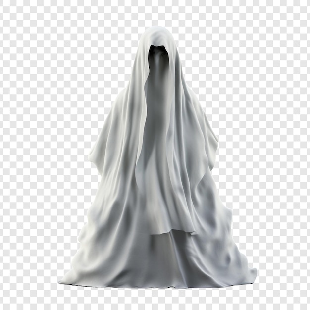 PSD personagem fantasma para o halloween isolado em fundo transparente