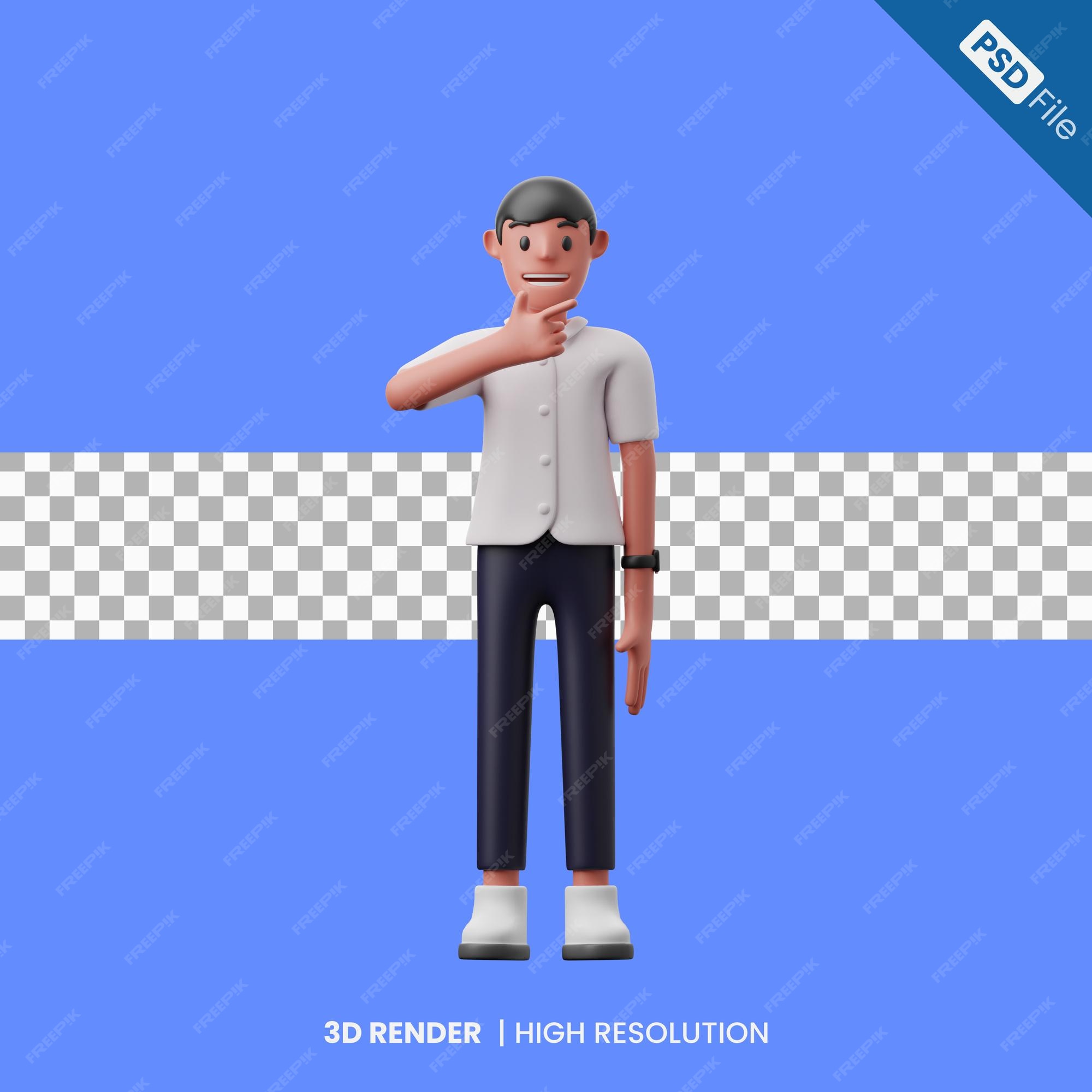 Personagem masculino 3d