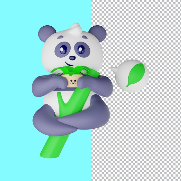 PSD personagem panda fofo