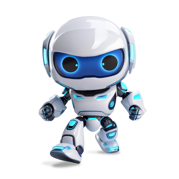 PSD personagem robô bonito em 3d