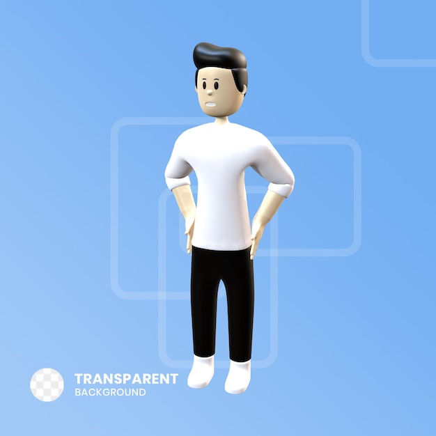 Personaggio 3d posa illustrazione