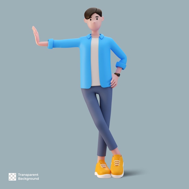 Personaggio dei cartoni animati maschio 3d