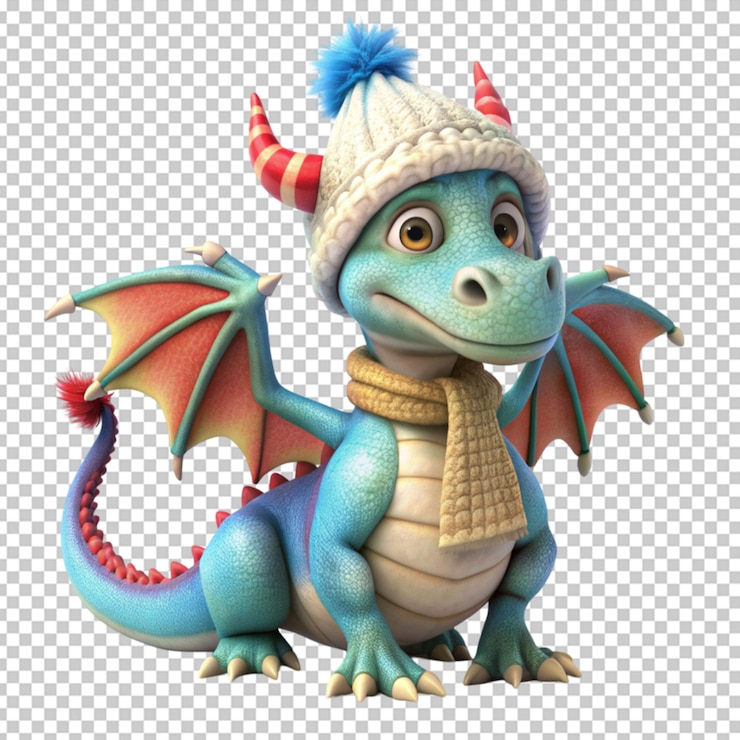 PSD personaggio del drago 3d