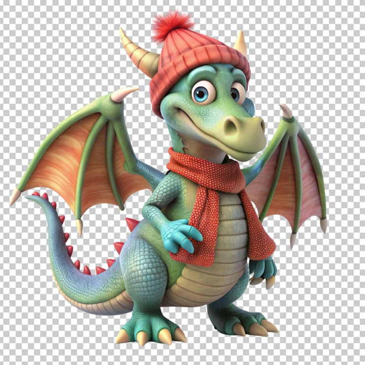 PSD personaggio del drago 3d