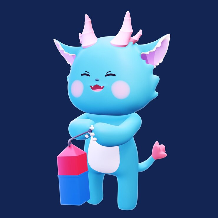 PSD personaggio dell'anno del drago blu 2024
