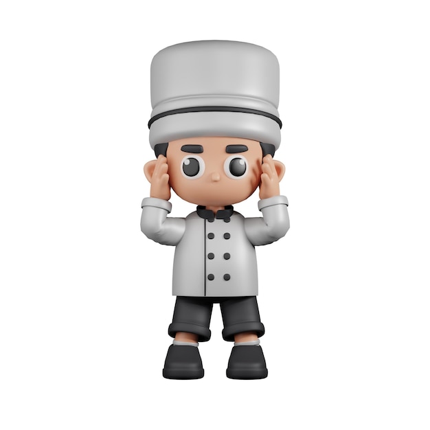 Personaje 3D Chef Pose Dizzy