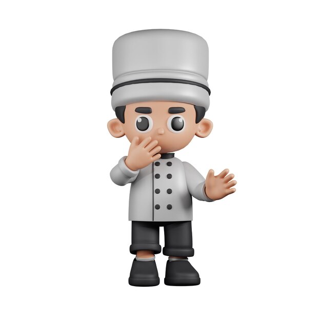 Personaje 3D Chef Sorprendido Pose