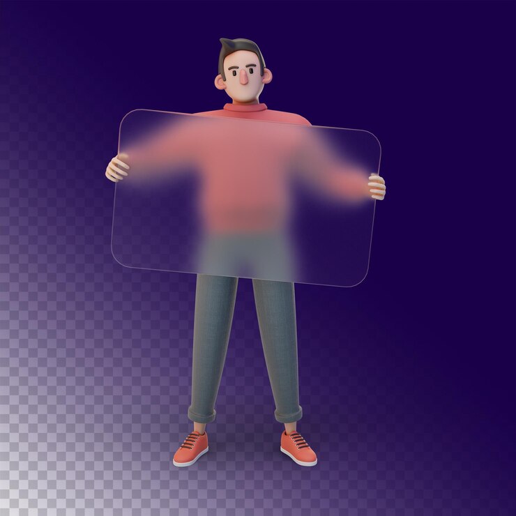 PSD personaje 3d chico redes sociales e internet ilustración 3d render dibujos animados
