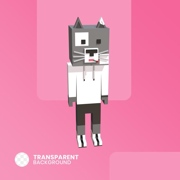 PSD personaje 3d hombre animal
