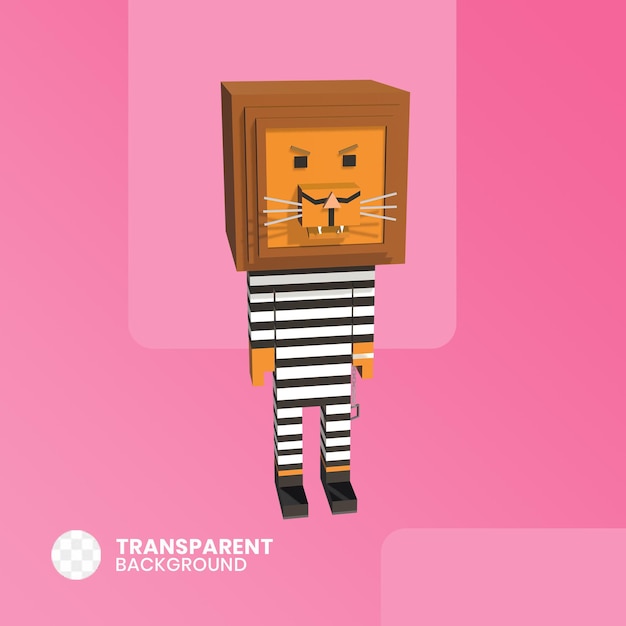 Personaje 3d hombre animal