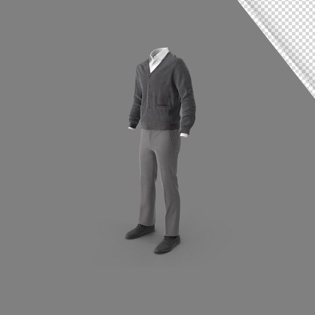 Personaje 3D de hombre de negocios sin rostro