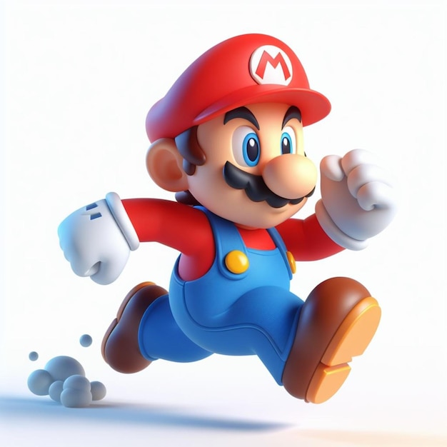 El personaje 3d mario run