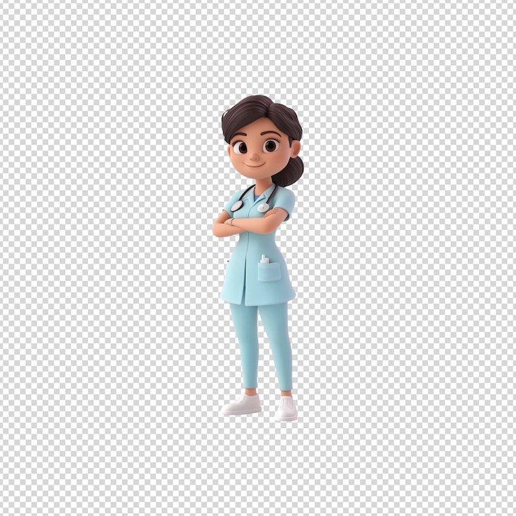 PSD personaje en 3d médico femenino