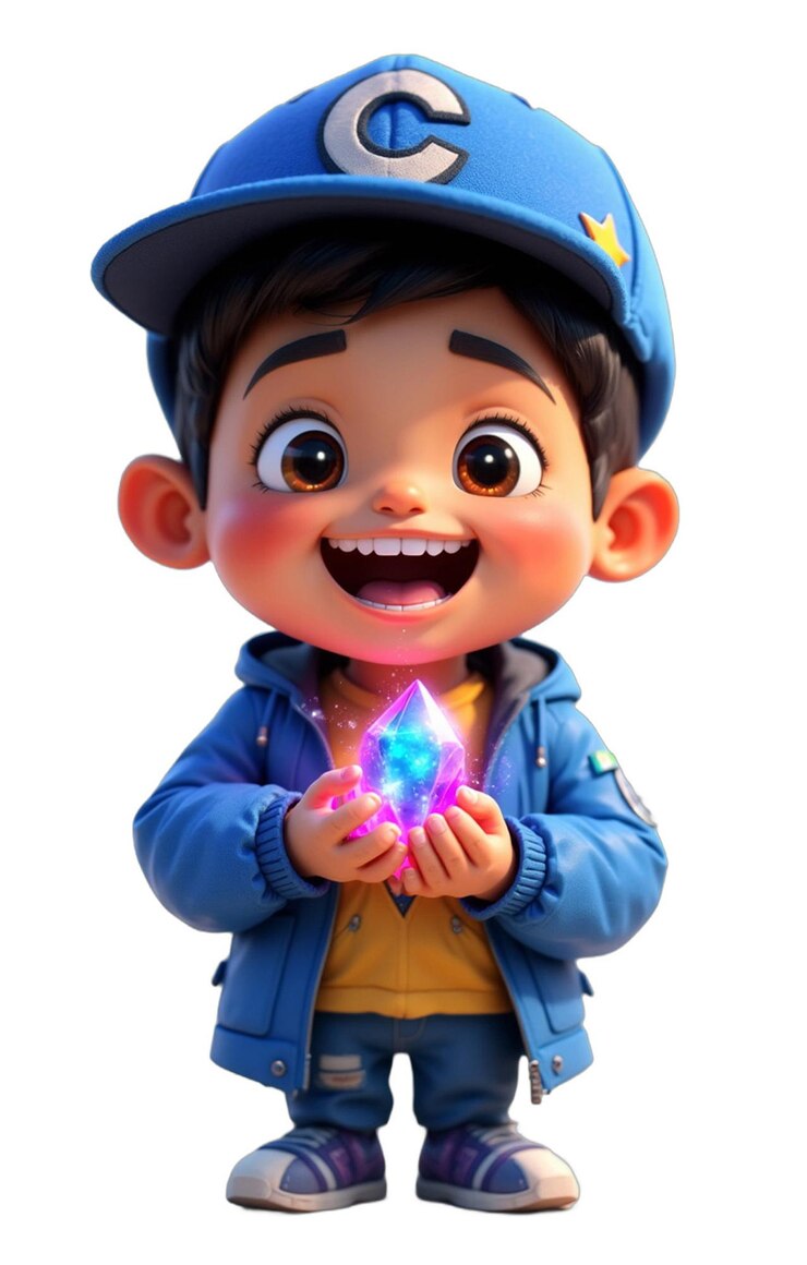 PSD un personaje en 3d de un niño iraní
