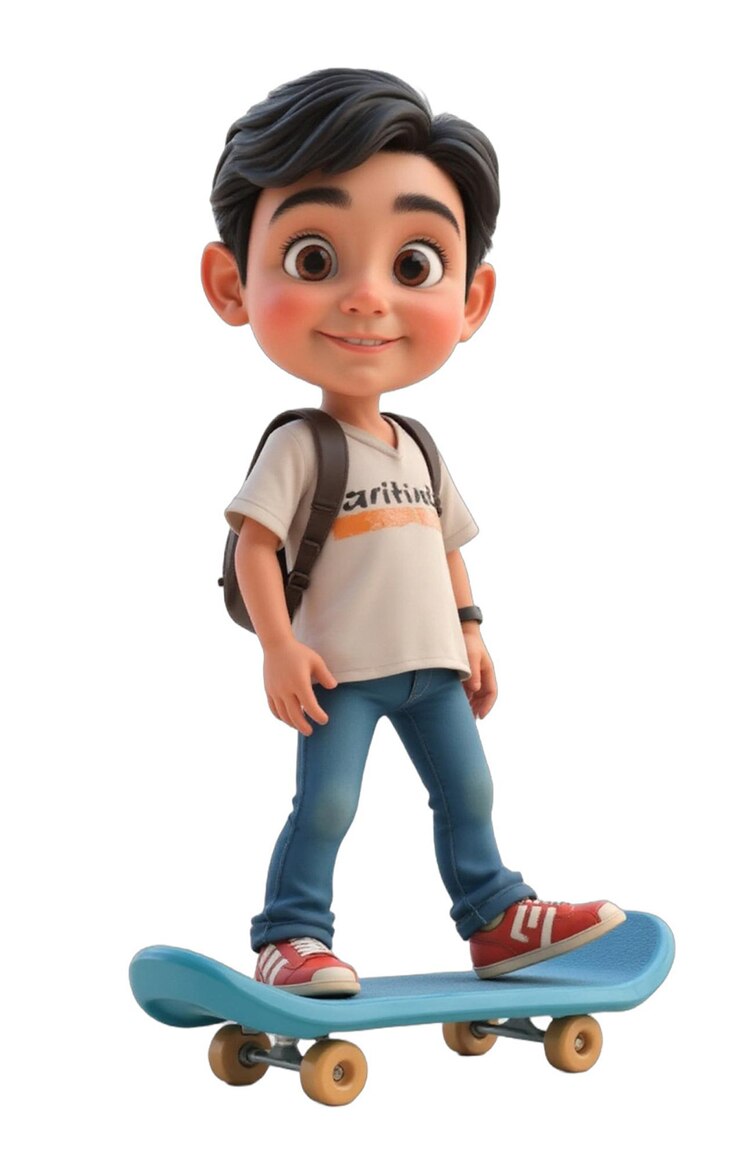 PSD un personaje en 3d de un niño iraní