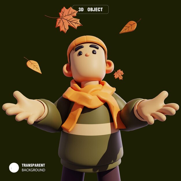 Personaje 3d otoño