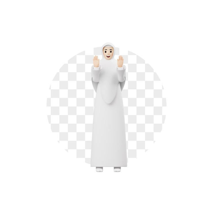 PSD el personaje en 3d takbir femenino