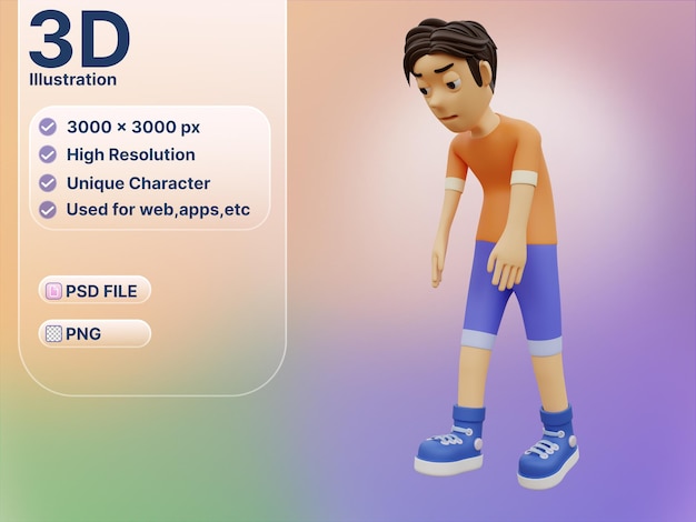 El personaje 3d único está agotado