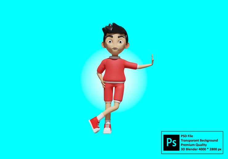 PSD el personaje de boy 3d