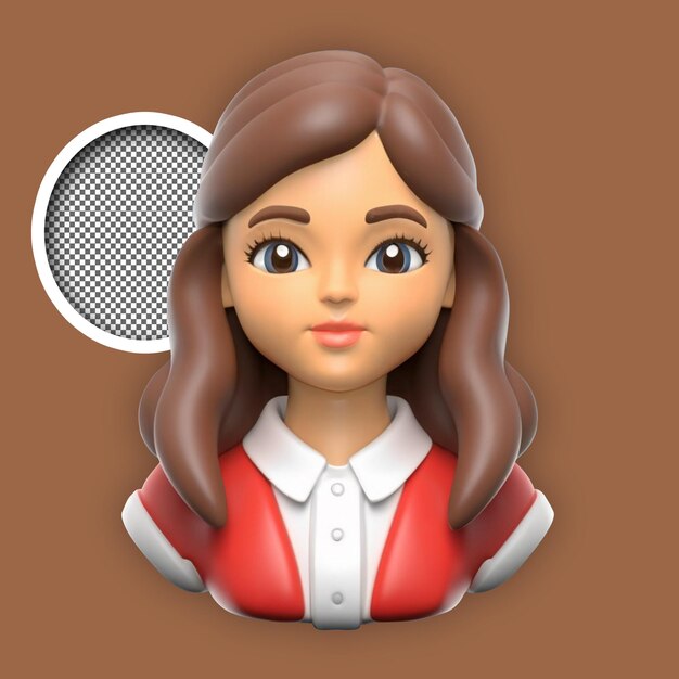 PSD personaje de chica en 3d