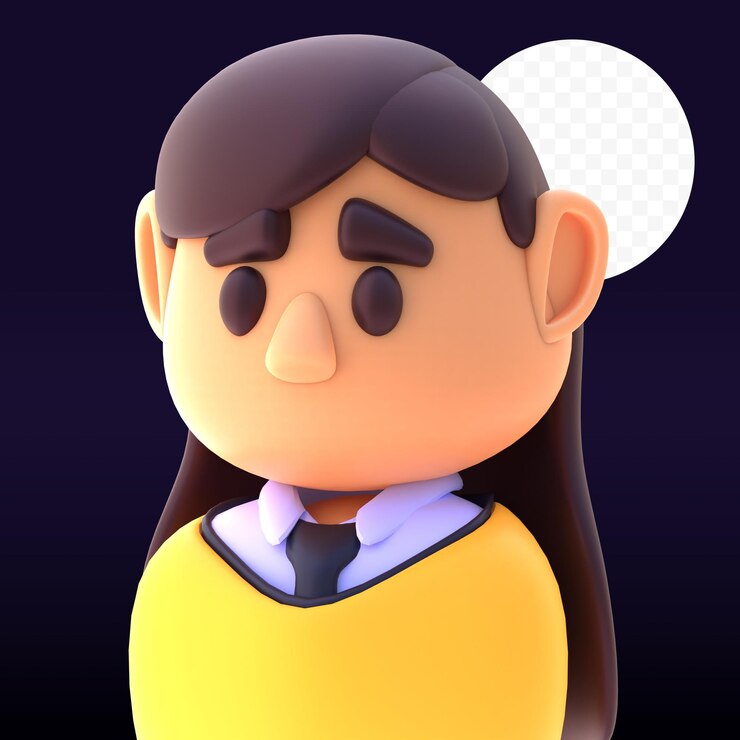 PSD un personaje de dibujos animados con una corbata que dice "te amo"