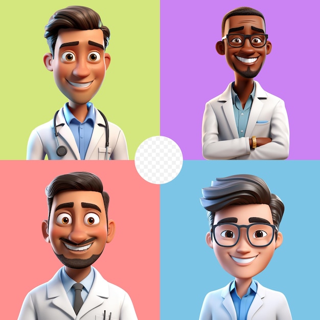 Personaje de dibujos animados doctor man