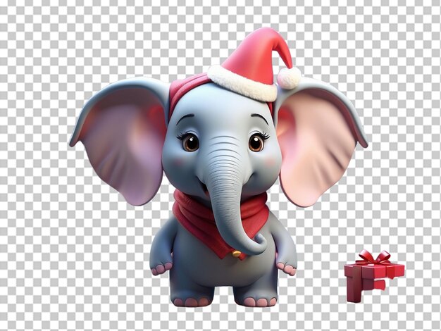 PSD personaje de dibujos animados de elefante bebé