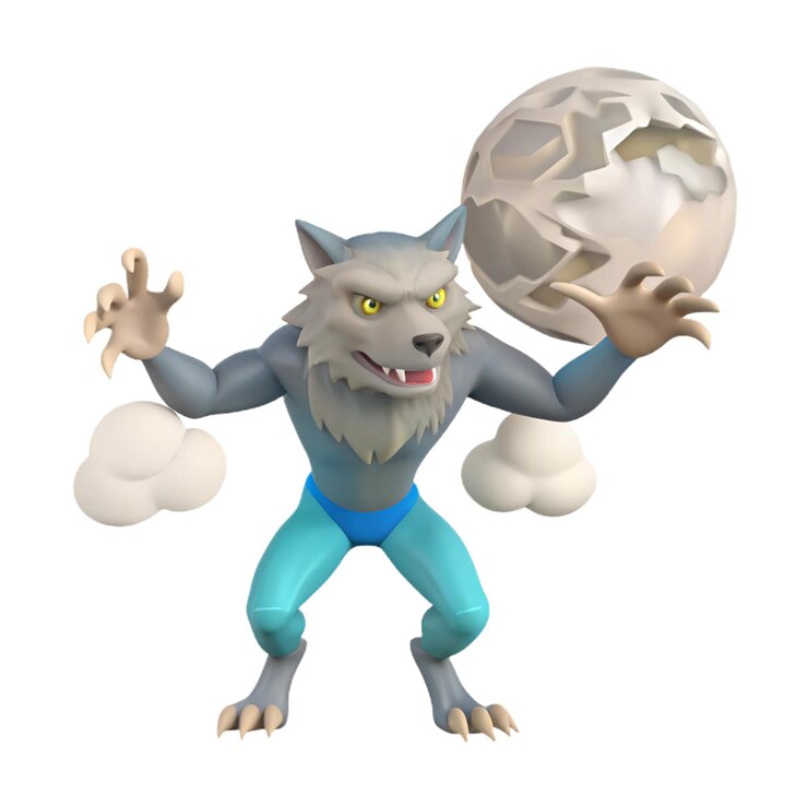 PSD un personaje de dibujos animados con un globo gigante y una gran bola blanca
