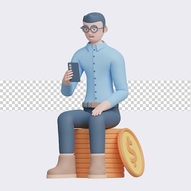 Personaje de dibujos animados masculino 3d