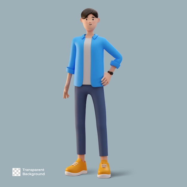 Personaje de dibujos animados masculino 3d