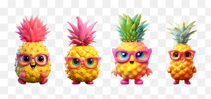 PSD el personaje de dibujos animados de piñas es el mejor de la temporada.