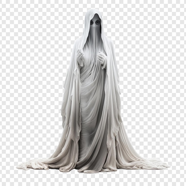 PSD personaje fantasma para halloween aislado en un fondo transparente