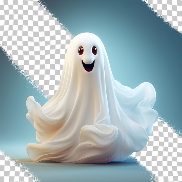 PSD personaje fantasma para halloween con fondo transparente