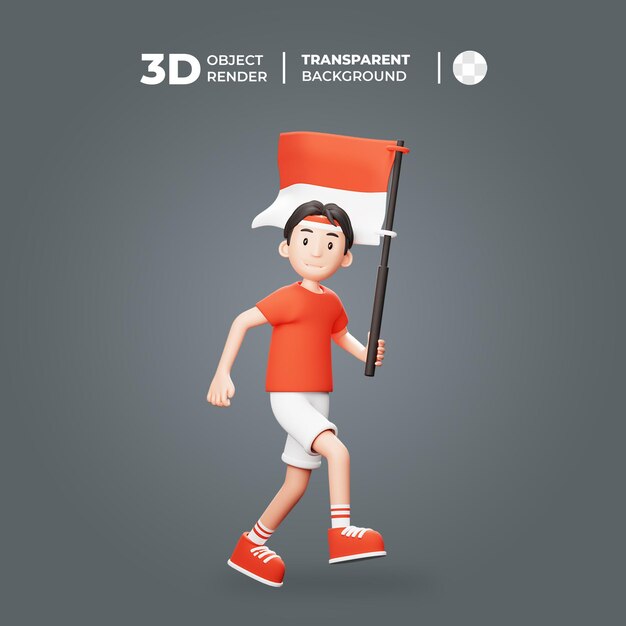 PSD personaje joven indonesio modelo 3d