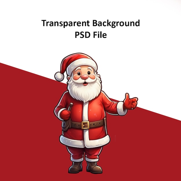 PSD personaje de juguete de santa claus en 3d